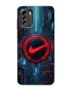 Чехол для Nokia G60 с картинкой «Техногенный стиль Nike»