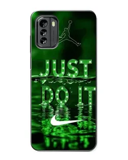 Чехол для Nokia G60 с картинкой «Зеленый неоновый Nike»