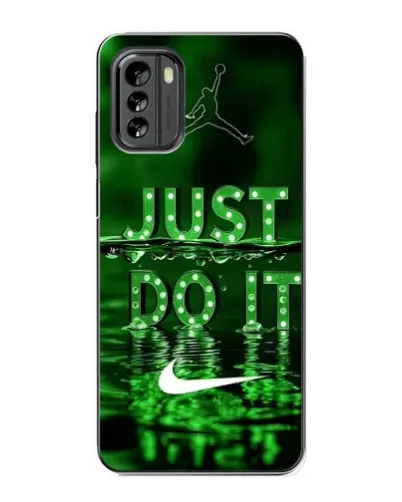 Чехол для Nokia G60 с картинкой «Зеленый неоновый Nike»