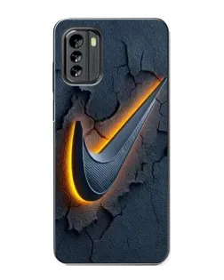 Чехол для Nokia G60 с картинкой «Объемный логотип Найк»