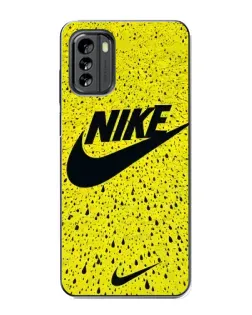 Чехол для Nokia G60 с картинкой «Желтый текстурный Nike»