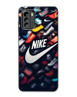 Чехол для Nokia G60 с картинкой «Коллекция кроссовок Nike»