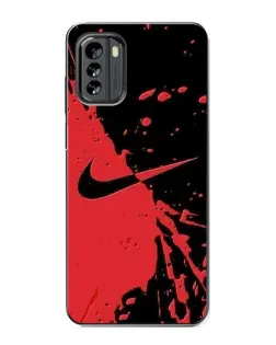 Чохол для Nokia G60 з картинкою «Червоні бризки Nike»