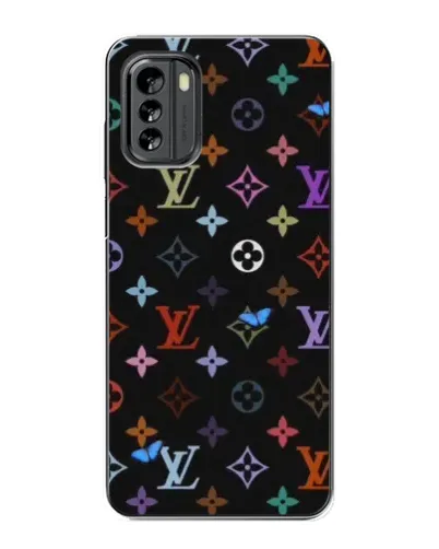 Чехол для Nokia G60 с картинкой «Цветная монограмма LV»