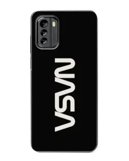 Чехол для Nokia G60 с картинкой «NASA — вертикальный логотип»