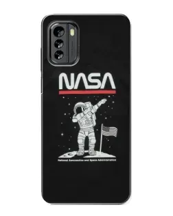 Чехол для Nokia G60 с картинкой «NASA — шагаем по Луне»