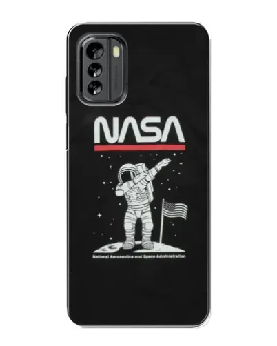Чехол для Nokia G60 с картинкой «NASA — шагаем по Луне»