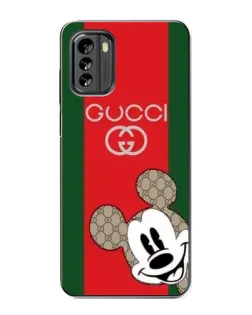 Чехол для Nokia G60 с картинкой «Gucci — полосы и Микки»