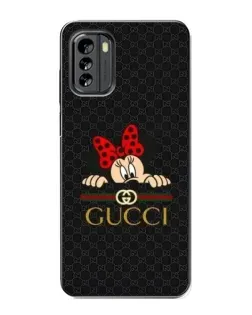 Чехол для Nokia G60 с картинкой «Минни Маус Gucci — черный»