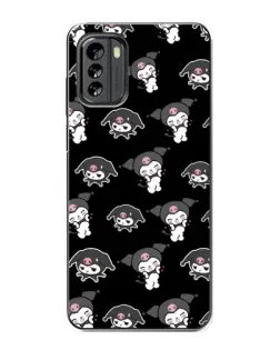 Чехол для Nokia G60 с картинкой «Черный паттерн Kuromi»