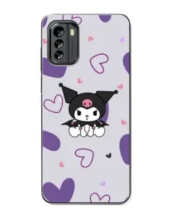 Чехол для Nokia G60 с картинкой «Kuromi и лавандовые сердца»