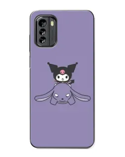 Чехол для Nokia G60 с картинкой «Kuromi на лиловом фоне»