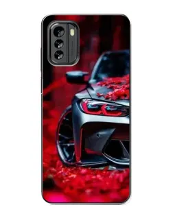 Чохол для Nokia G60 з картинкою «Спортивна BMW та квіти»