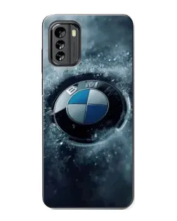 Чехол для Nokia G60 с картинкой «Логотип BMW — лед»