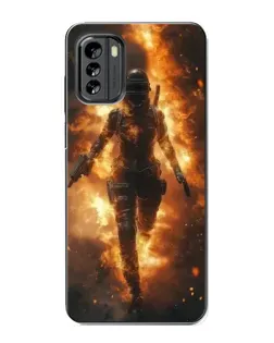Чехол для Nokia G60 с картинкой «BMW — скорость в дожде»