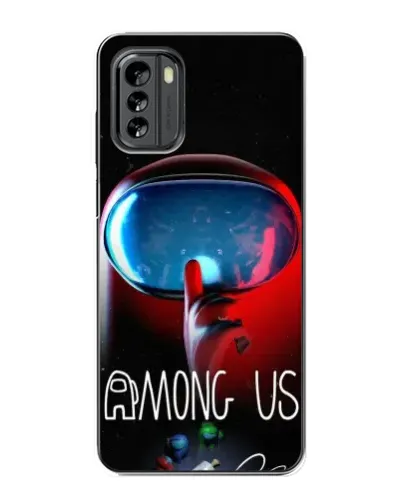 Чехол для Nokia G60 с картинкой «Красный импостер — макро»