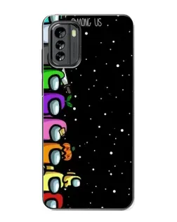 Чехол для Nokia G60 с картинкой «Команда Among Us»