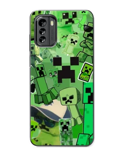 Чехол для Nokia G60 с картинкой «Криперы Minecraft»