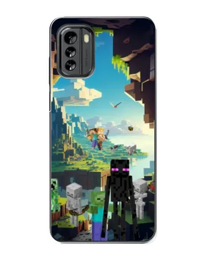 Чехол для Nokia G60 с картинкой «Эндермен в лесу»