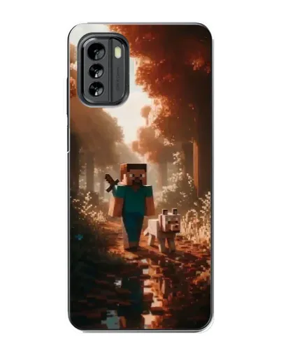 Чехол для Nokia G60 с картинкой «Стив в лесу»