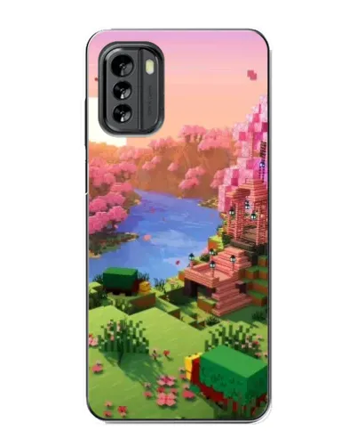 Чехол для Nokia G60 с картинкой «Розовое дерево Minecraft»