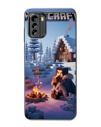 Чехол для Nokia G60 с картинкой «Зимний Minecraft»
