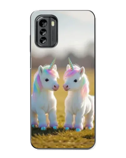 Чехол для Nokia G60 с картинкой «Пара единорогов» Чехол для Nokia G60 с картинкой «Пара единорогов»