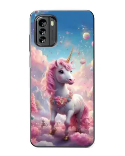 Чехол для Nokia G60 с картинкой «Единорог среди облаков»