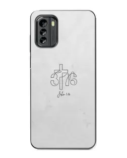 Чехол для Nokia G60 с картинкой «Иоанна 3:16 Крест»