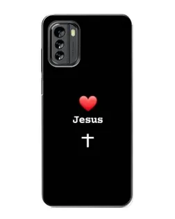 Чехол для Nokia G60 с картинкой «Сердце - Jesus»