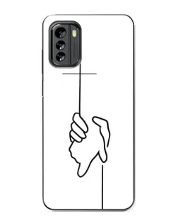 Чехол для Nokia G60 с картинкой «Рука держит»