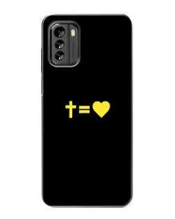 Чехол для Nokia G60 с картинкой «Сердце и Крест»