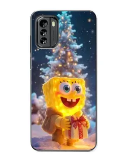 Чехол для Nokia G60 с картинкой «Рождественский Спанч Боб»