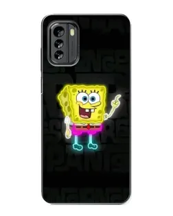 Чехол для Nokia G60 с картинкой «Неоновый Губка Боб»