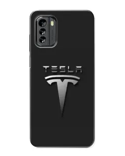 Чохол для Nokia G60 з картинкою «Сталевий логотип Tesla»