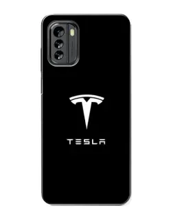 Чохол для Nokia G60 з картинкою «Tesla White Logo»