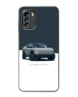 Чохол для Nokia G60 з картинкою «Сріблястий Cybertruck Tesla»