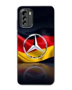 Чехол для Nokia G60 с картинкой «Mercedes — флаг Германии»