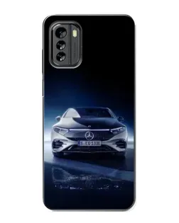 Чехол для Nokia G60 с картинкой «Ночной Mercedes EQ»