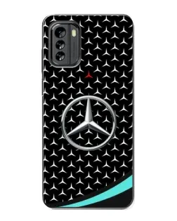 Чехол для Nokia G60 с картинкой «Mercedes — бирюзовый акцент»