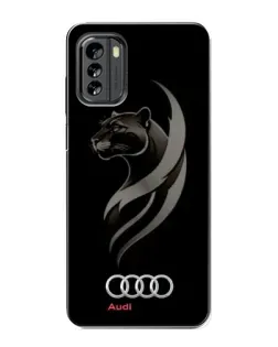Чехол для Nokia G60 с картинкой «Графика — пантера и Audi»