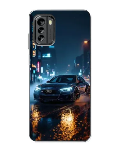 Чехол для Nokia G60 с картинкой «Ночной город и Audi»