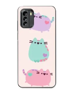 Чехол для Nokia G60 с картинкой «Pusheen трио»