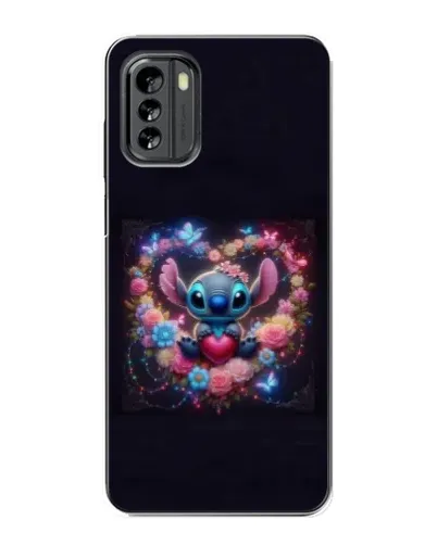 Чехол для Nokia G60 с картинкой «Stitch в цветах»
