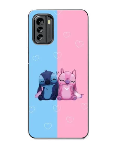 Чехол для Nokia G60 с картинкой «Stitch и Angel Love»