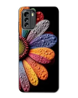 Чехол для Nokia G60 с картинкой «Радужный цветок»