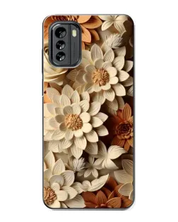 Чехол для Nokia G60 с картинкой «Бежевый флористический декор»