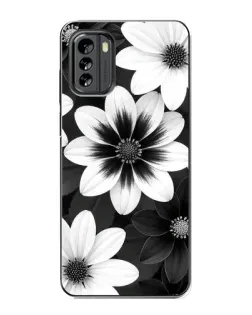 Чехол для Nokia G60 с картинкой «Монохромные астры»