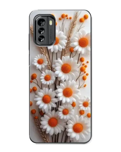 Чехол для Nokia G60 с картинкой «Белые сухоцветы»