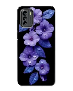 Чехол для Nokia G60 с картинкой «Фиолетовые цветы с росою» Чехол для Nokia G60 с картинкой «Фиолетовые цветы с росою»